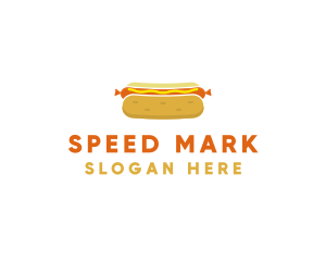 Hot Dog Bun Food logo design