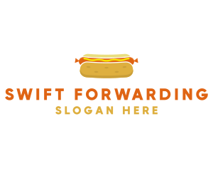 Hot Dog Bun Food logo design