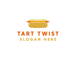 Hot Dog Bun Food logo design