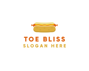 Hot Dog Bun Food logo design