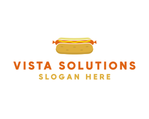 Hot Dog Bun Food logo design