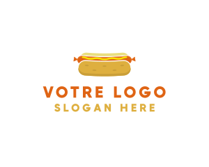 Food Stand - Hot Dog Bun Food logo design