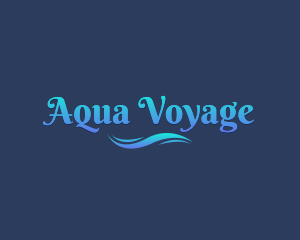 Aqua Sea Wave logo design