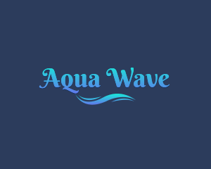 Aqua Sea Wave logo design