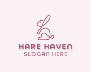 Hare - Pet Rabbit Veterinary logo design