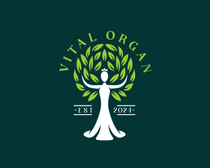 Tree Woman Organic Beauty logo design