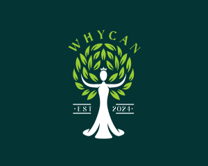 Ecology - Tree Woman Organic Beauty logo design