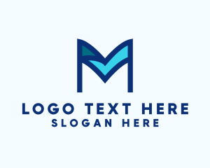 Corporation - Check Company Firm Letter M logo design