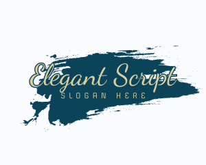 Brush Paint Script logo design