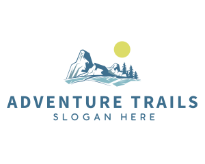 Mountain Snow Trip logo design