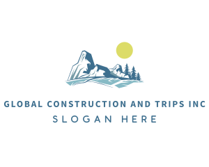 Mountain Snow Trip logo design