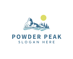 Ski - Mountain Snow Trip logo design