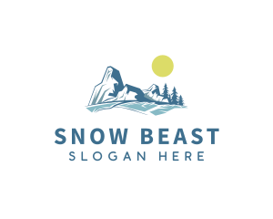 Mountain Snow Trip logo design