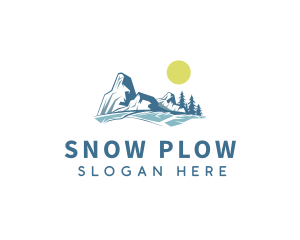 Mountain Snow Trip logo design