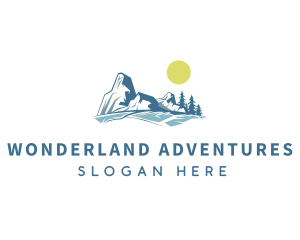 Mountain Snow Trip logo design