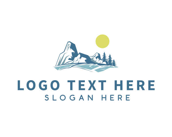 Trip - Mountain Snow Trip logo design