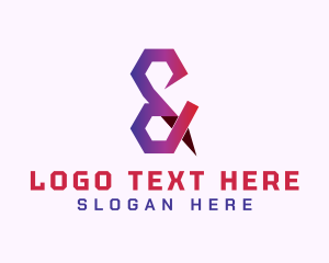 Typography - Modern Ampersand Type logo design