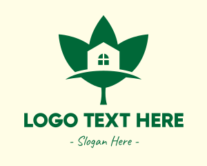 Leaf - Eco Friendly House logo design