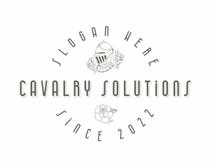 Cavalry - Knight Noble Roses logo design