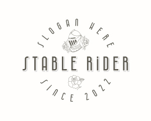 Horseman - Knight Noble Roses logo design