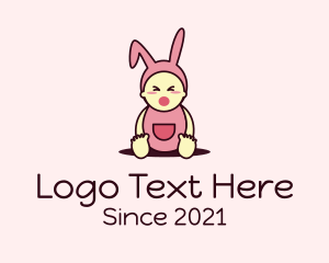 Pediatrician - Baby Bunny Costume logo design