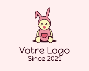 Pediatrician - Baby Bunny Costume logo design