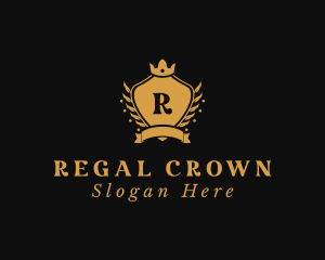 Regal Crown Shield logo design