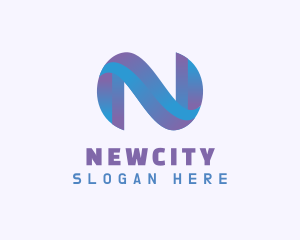 Gradient Startup Letter N logo design