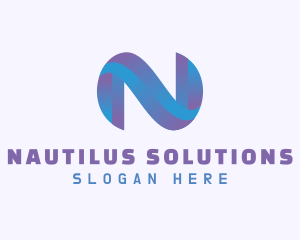 Gradient Startup Letter N logo design