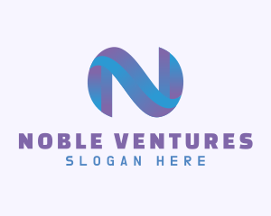 Gradient Startup Letter N logo design