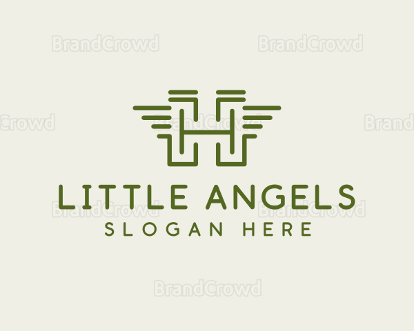 Aviation Wings Letter H Logo