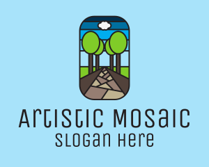 Mosaic - Nature Tree Path Mosaic logo design