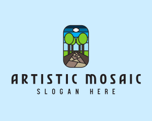 Mosaic - Nature Tree Path Mosaic logo design