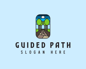 Path - Nature Tree Path Mosaic logo design