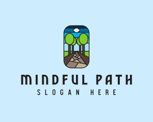 Nature Tree Path Mosaic  logo design