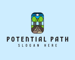 Nature Tree Path Mosaic  logo design