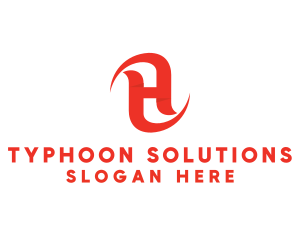 Typhoon - Generic Whirlpool Letter H logo design