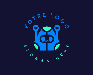 Geometric AI Robot Logo