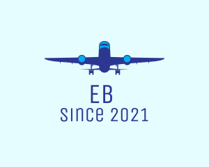 Aeroplane - Blue Airplane Flight logo design
