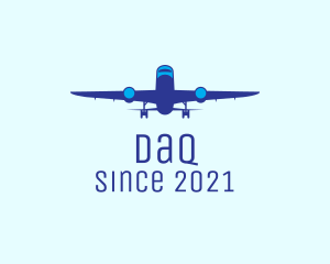 Aviation - Blue Airplane Flight logo design