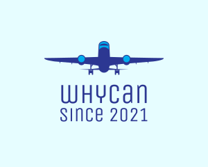 Air Transport - Blue Airplane Flight logo design