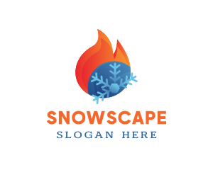 Snow - Burning Snow Business logo design