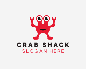 Robot Crab Toy logo design