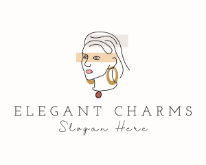 Elegant Fashion Lady  logo design