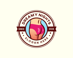 Sleepwear - Sexy  Woman Butt logo design