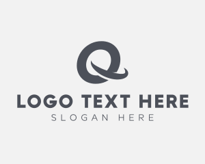 Courier - Swoosh Letter Q logo design