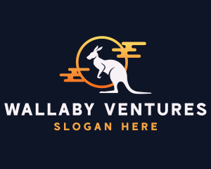 Wild Kangaroo Animal logo design