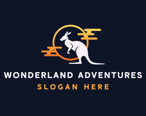 Wild Kangaroo Animal logo design