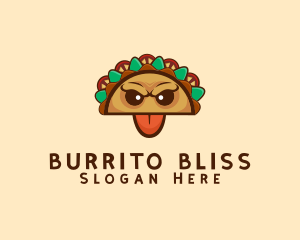 Burrito - Mexican Taco Monster logo design