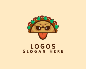 Cartoon - Mexican Taco Monster logo design